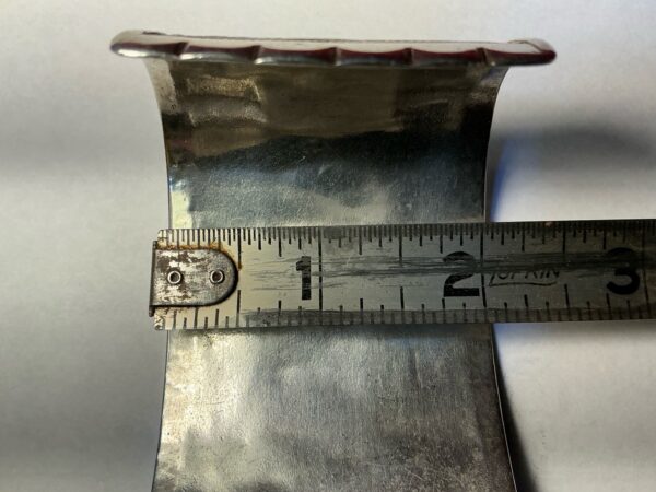 Vintage Kazakh Turkoman Sterling Silver Men's Cuff Bracelet- 71 g  Hand Engraved - Image 7