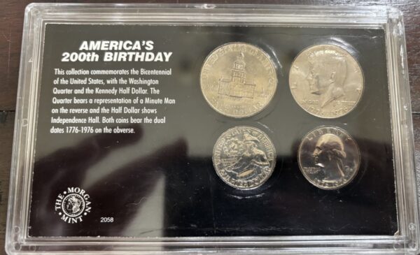 *1776-1976 MORGAN MINT* uncirculated 4 coins "AMERICA'S 200TH BIRTHDAY SET" - Image 3
