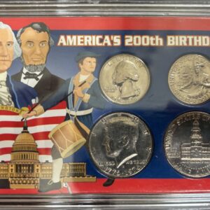 *1776-1976 MORGAN MINT* uncirculated 4 coins "AMERICA'S 200TH BIRTHDAY SET"